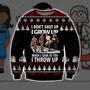 I Grow Up I Throw Up Print Ugly Christmas Sweater