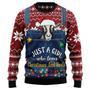 I’m Just A Girl Who Loves Goats Ugly Knitted Christmas Sweater