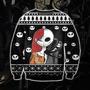 Jack Skellington And Sally Knitting Pattern Print Ugly Christmas Sweater