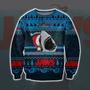 Jaws Print Knitting Pattern Ugly Christmas Sweater