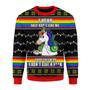 LGBT Unicorn I Don't Give A F**k Christmas Sweater