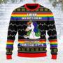 LGBT Unicorn I Don't Give A F**k Ugly Christmas Sweater