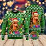 Llama In Santa Hat With Christmas Ugly Christmas Sweater For Men & Women