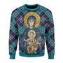 Maria And Jesus In Eastern Orthodox Christmas Sweater