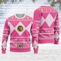 Merry Christmas Unisex Christmas Sweater Pink Power Ranger Apparel