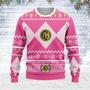 Merry Christmas Unisex Christmas Sweater Pink Power Ranger Apparel