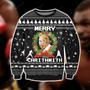 Mike Tyson Knitting Pattern Print Ugly Christmas Sweater