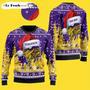 Minnesota Vikings Symbol Wearing Santa Claus Hat Ho Ho Ho Ugly Christmas Sweater