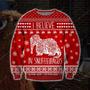 Mr. Snuffleupagus Knitting Pattern Print Ugly Christmas Sweater