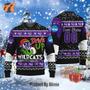 NCAA Grinch Drink Up Abilene Christian Wildcats Custom Ugly Christmas Sweater