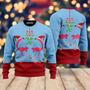 Pink Flamingos Christmas Funky Pattern Ugly Christmas Sweater For Men & Women