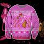 Pink Panther Knitting Pattern Print Ugly Christmas Sweater