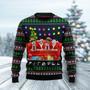 Pit Bull Friends On Red Sofa Ugly Christmas Sweater