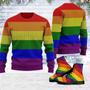 Rainbow Flag LGBTQ+ Ugly Christmas Sweater