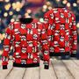 Red Santa Peeking Ugly Christmas Sweater For Men & Women