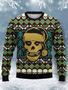 Retro Skull Print Casual – Ugly Sweater Christmas