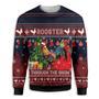 Rooster Through The Snow Ugly Christmas Sweater