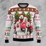 Samoyed Red Truck Ugly Christmas Sweater