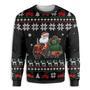 Santa Claus Farm Tractor Ugly Christmas Sweater