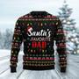 Santas Favorite Dad Ugly Christmas Sweater