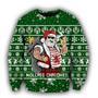 Scottish Gangster Santa Green Ugly Christmas Sweater