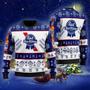 Simplee Pabst Blue Ribbon Ugly Christmas Sweater, Jumper