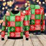 Snow Patchwork Funny Holiday Pattern Ugly Christmas Sweater For Men & Women