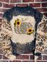 Sunflower pumpkin Leopard Bleached Sweater