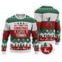 Tennis All I Want For Christmas Sweater Christmas Knitted Print Sweatshirt