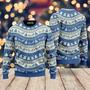 This Is Blue Holiday Pattern Ugly Christmas Sweater For Men & Women