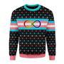 Transgender Autistic Flag Ugly Christmas Sweater