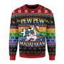 Unicorn LGBT Pew Pew Christmas Sweater