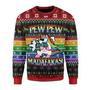 Unicorn LGBT Pew Pew Ugly Christmas Sweater