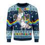 Unicorn Squat Like No Tomorrow Christmas Sweater