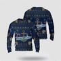 US Navy USS Gerald R. Ford Ugly Christmas AOP Sweater – Gift For Military Personnel