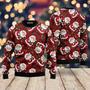 Vintage Santa Claus Ditsy Holly Pattern Ugly Christmas Sweater For Men & Women