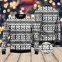 Xmas Knit Style Black And White Ugly Christmas Sweater For Men & Women