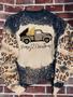 Xmas truck Leopard Bleached Sweater