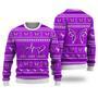 Alzheimer's Cancer Christmas Sweatshirt Nordic Seamless Knitted Sweater