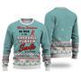 Baseball Merry Christmas Be Nice Sweater Christmas Knitted Print Sweatshirt