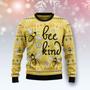 Bee Kind unisex womens & mens, couples matching, friends, funny family ugly christmas holiday sweater gifts