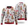 Bengal Cat Christmas Pattern Sweater Christmas Knitted Print Sweatshirt