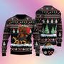 Big Foot And Dog Walking Ugly Christmas Sweater For Men & Women