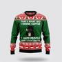 Black Cat Drink Coffee I Hate People Ugly Sweater – Cat Lover Christmas Sweater