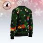 Black Cat Inside Tree Ugly Christmas Sweater