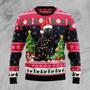 Black Cat Light Ugly Christmas Sweater