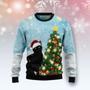 Black Cat Noel Tree Ugly Christmas Sweater