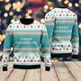 Blue Merry Christmas Scandinavian Style Pattern Ugly Christmas Sweater For Men & Women