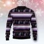 Cat Purple Pattern Ugly Christmas Sweater