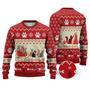 Cat Reindeer Christmas Sweater Christmas Knitted Print Sweatshirt